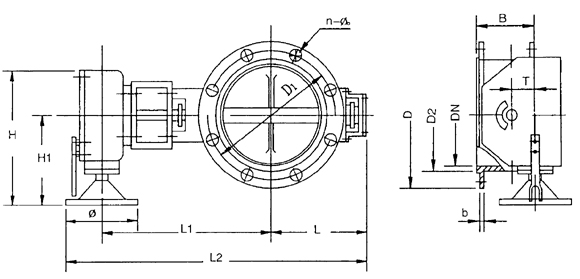 Swb manual butterfly valve is composed of the ZPS-hand wheel structure and the valve body