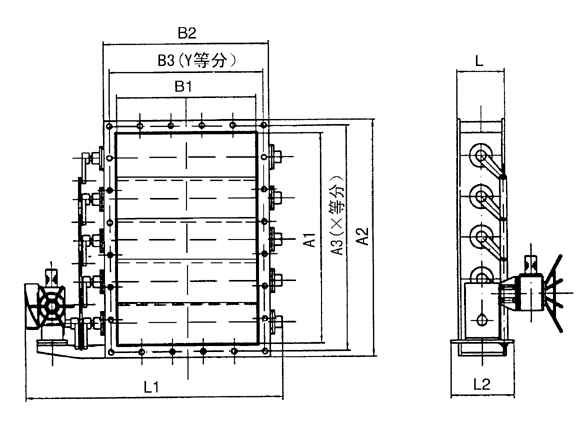 Jalousie manual air flow regulation valve is a kind of new, energy-saving, highly efficient and reliable air flow adjusting equipment